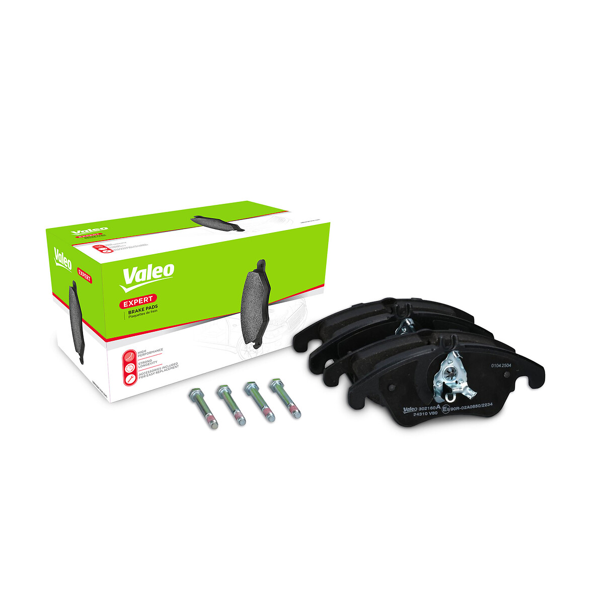 Jeu de 4 plaquettes de frein VALEO ref. 302160A